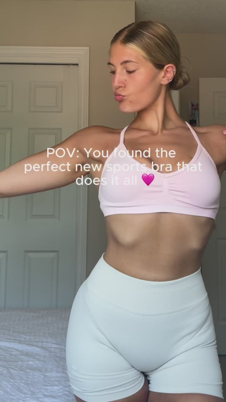Pink Sports Bra